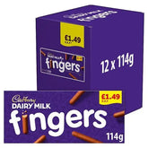 Cadbury Dairy Milk Fingers Chocolate Covered Biscuits £1.49 (Case of 12)  Adomoo